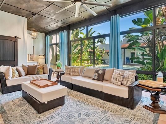 Interior, Living room, Pendant Lights, Sun Room