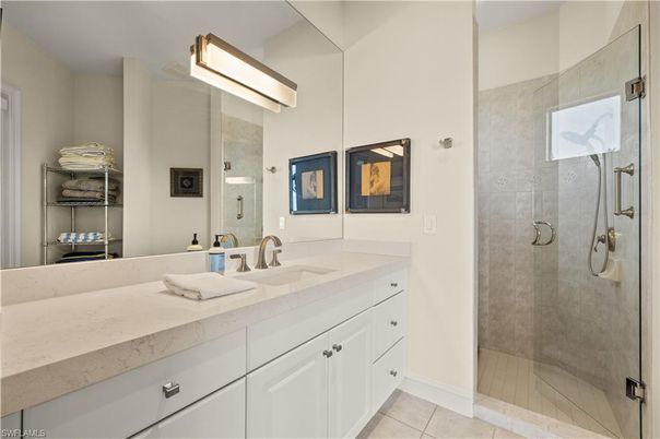 Bathroom, Dual Sink Vanities, Glass Shower, Interior