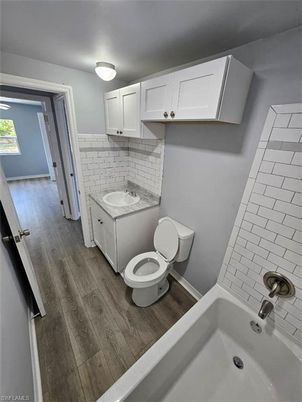 Bathroom, Dual Sink Vanities, Interior, Wood Texture Flooring
