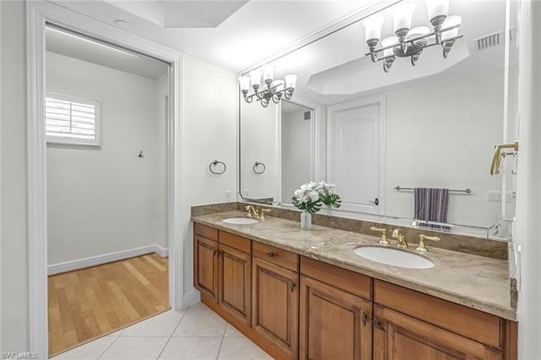 Bathroom, Dual Sink Vanities, Interior, Wood Texture Flooring