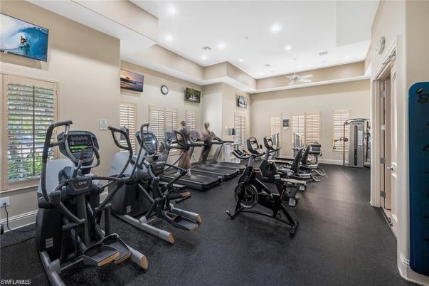 Fitness Equipment, Gym, Interior, Recessed Lighting