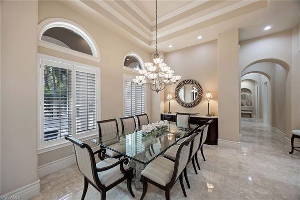 Chandelier, Dining room, Interior, Recessed Lighting