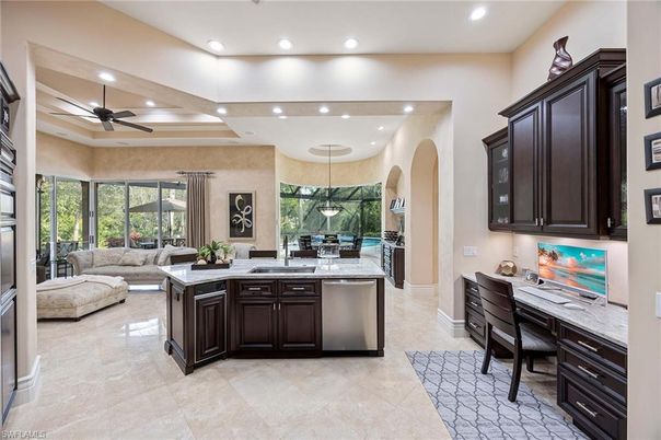 Dining room, Interior, Kitchen, Living room, Pendant Lights, Recessed Lighting