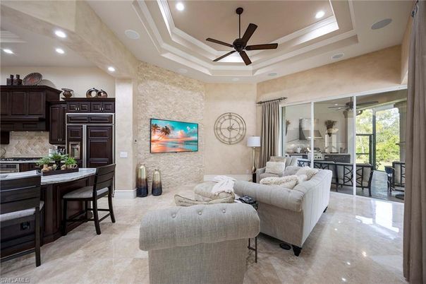 Interior, Kitchen, Living room, Recessed Lighting, Stainless Steel Appliances