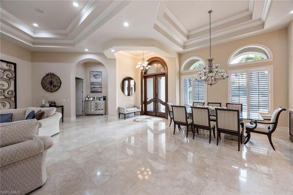 Chandelier, Dining room, Interior, Recessed Lighting