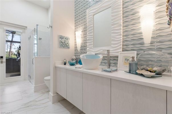 Bathroom, Glass Shower, Interior, Marble