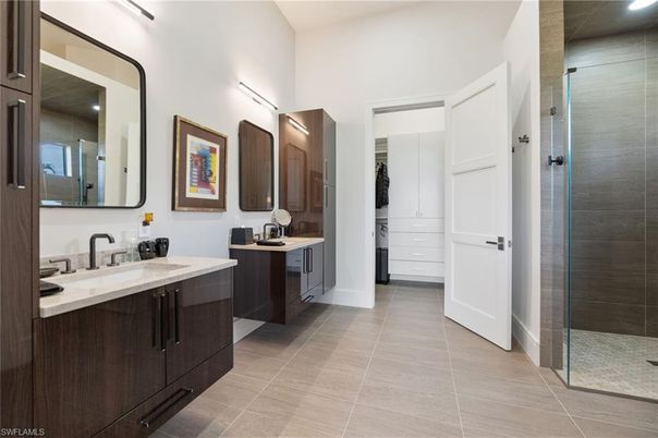 Bathroom, Dual Sink Vanities, Glass Shower, Interior, Walk-in Closets