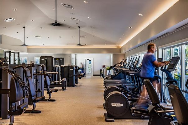 Fitness Equipment, Gym, Interior, Pendant Lights, Recessed Lighting