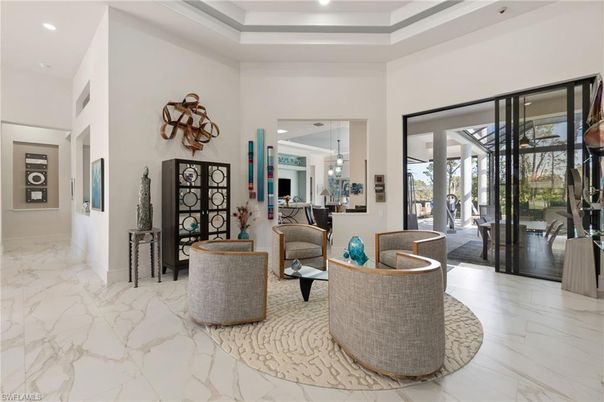Interior, Living room, Marble, Pendant Lights, Recessed Lighting