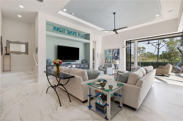Interior, Living room, Marble, Pendant Lights, Recessed Lighting