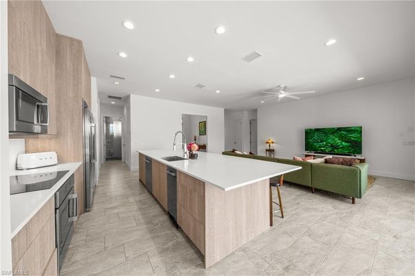 Interior, Kitchen, Living room, Recessed Lighting