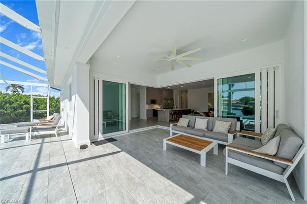 Interior, Kitchen, Living room, Recessed Lighting, Sun Room