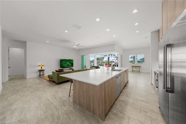 Interior, Kitchen, Living room, Recessed Lighting, Stainless Steel Appliances