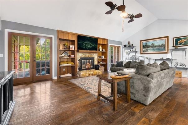 Fireplace, Interior, Living room, Wood Texture Flooring