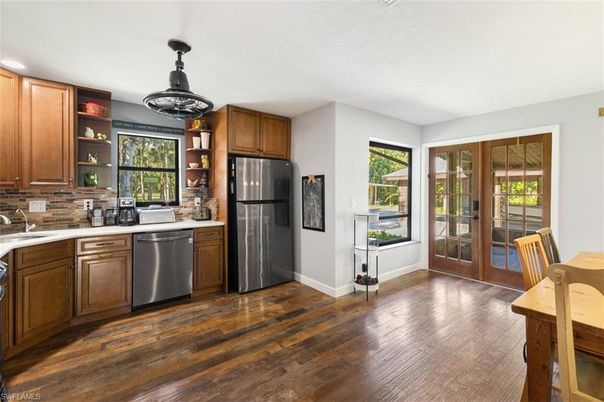 Interior, Kitchen, Wood Texture Flooring