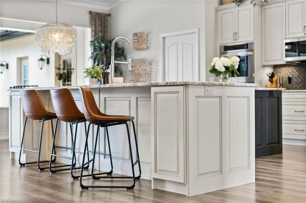 Chandelier, Interior, Kitchen, Pendant Lights, Wood Texture Flooring