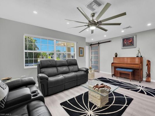 Interior, Living room, Piano, Recessed Lighting, Wood Texture Flooring