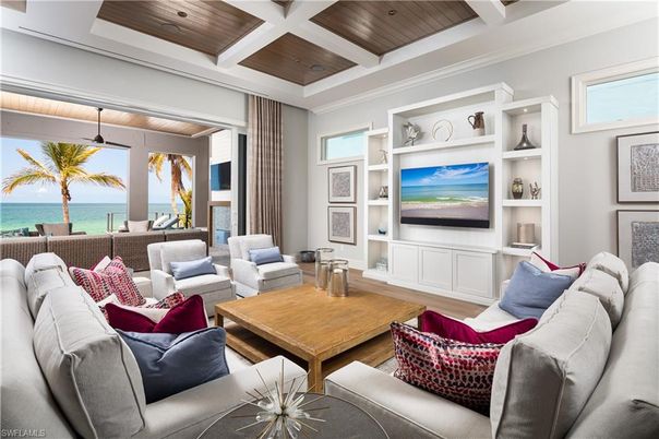 Interior, Living room, Water, Wooden Ceilings, Wood Texture Flooring