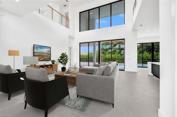 Interior, Living room, Recessed Lighting