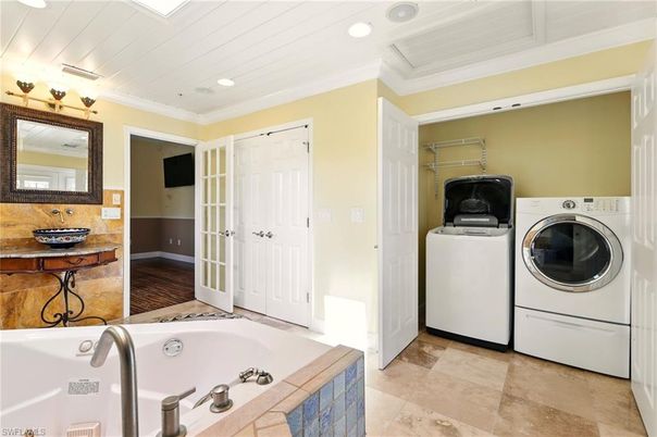 Bathroom, Interior, Recessed Lighting, Utility Closets, Washer