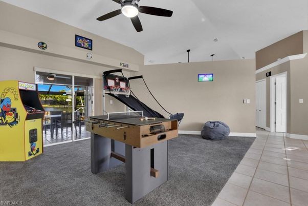 Game Room, Interior, Pendant Lights, Piano