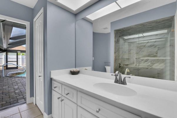 Bathroom, Glass Shower, Interior, Marble Walls