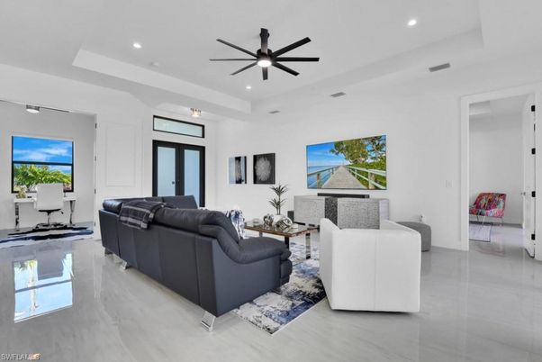 Interior, Living room, Recessed Lighting