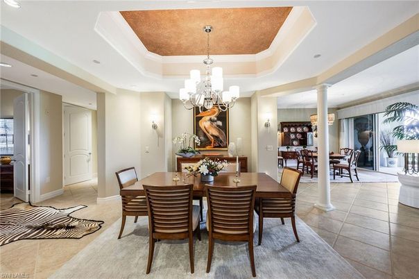Chandelier, Dining room, Interior, Recessed Lighting