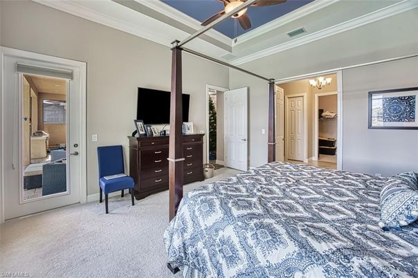 Bedroom, Chandelier, Interior