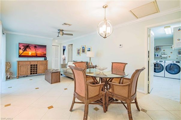 Dining room, Interior, Pendant Lights, Recessed Lighting, Utility Closets, Washer