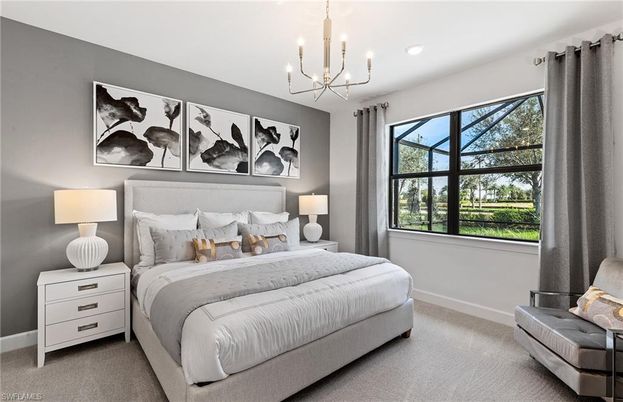 Bedroom, Chandelier, Interior, Recessed Lighting