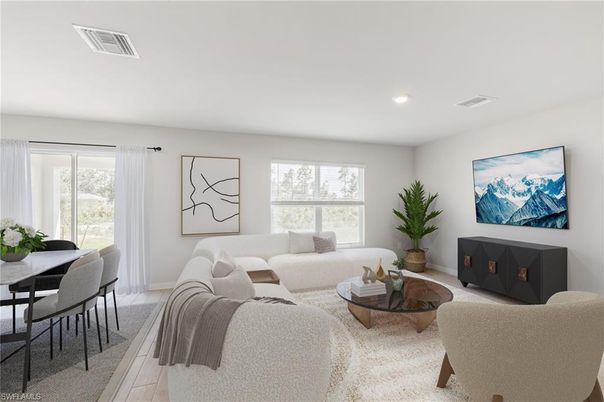 Dining room, Interior, Living room, Recessed Lighting