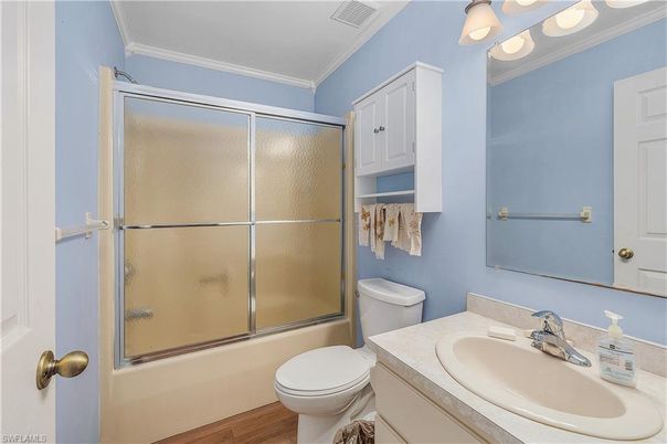 Bathroom, Glass Shower, Interior, Wood Texture Flooring
