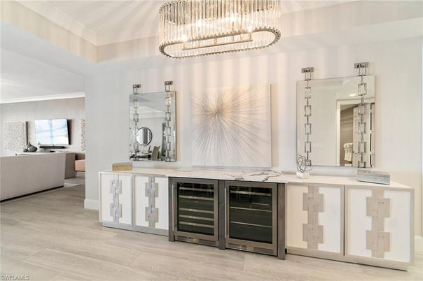 Bathroom, Chandelier, Interior, Wood Texture Flooring