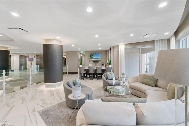 Dining room, Interior, Living room, Marble, Recessed Lighting