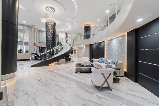Chandelier, Interior, Living room, Marble, Recessed Lighting