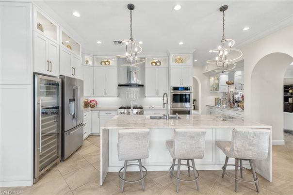 Interior, Kitchen, Pendant Lights, Recessed Lighting, Stainless Steel Appliances