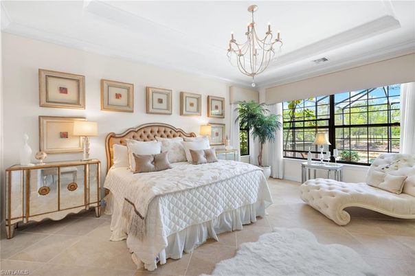 Bedroom, Chandelier, Interior