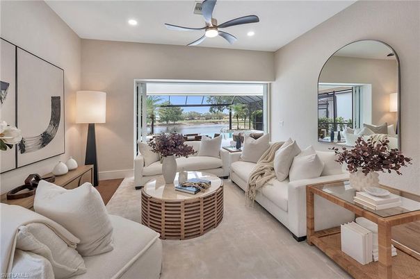 Interior, Living room, Recessed Lighting, Water, Wood Texture Flooring