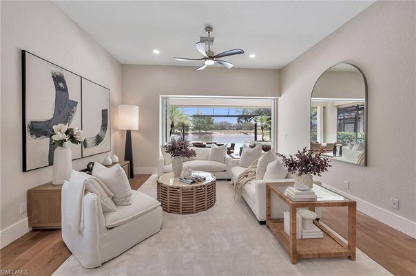 Interior, Living room, Recessed Lighting, Water, Wood Texture Flooring