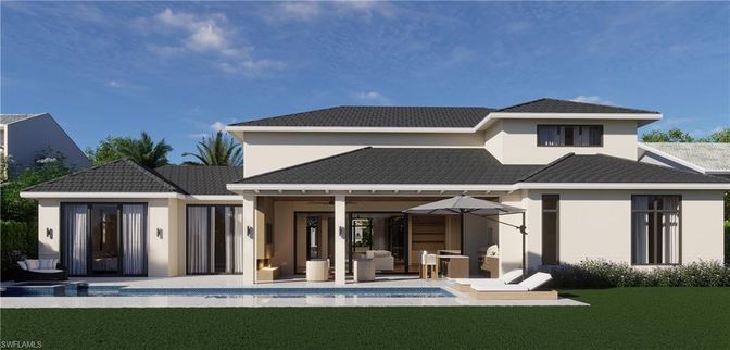 Exterior, Facade, Pool, Modern