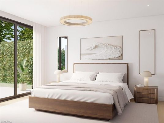 Bedroom, Interior, Pendant Lights, Recessed Lighting