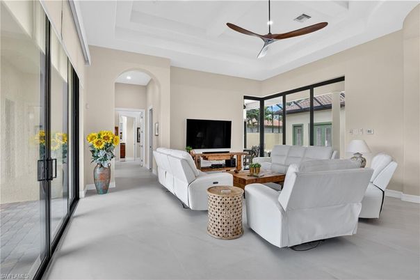 Interior, Living room, Recessed Lighting