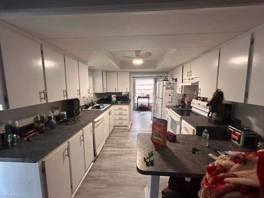 Interior, Kitchen, Wood Texture Flooring