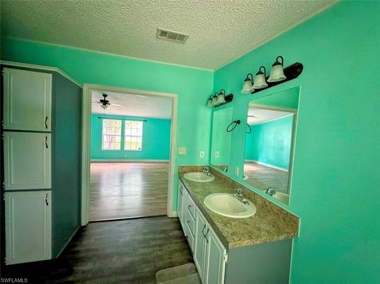 Bathroom, Dual Sink Vanities, Interior, Wood Texture Flooring