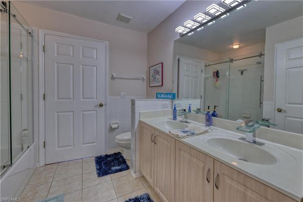 Bathroom, Dual Sink Vanities, Glass Shower, Interior