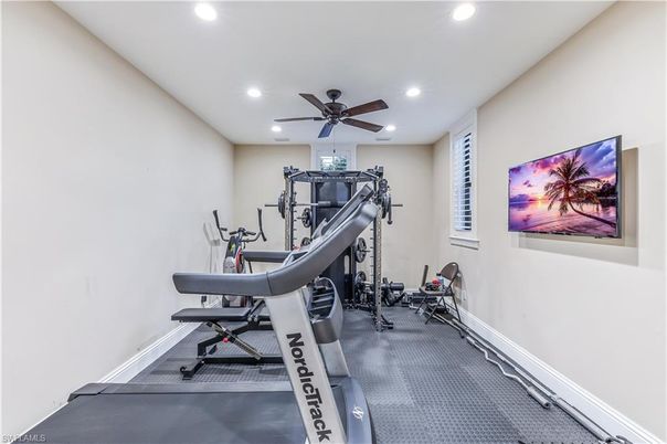 Fitness Equipment, Gym, Interior, Recessed Lighting