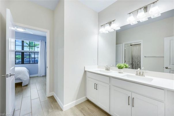Bathroom, Dual Sink Vanities, Interior, Wood Texture Flooring