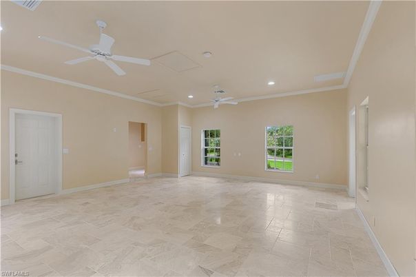 Empty room, Interior, Recessed Lighting