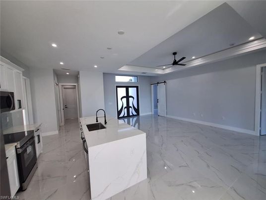 Interior, Kitchen, Marble, Recessed Lighting